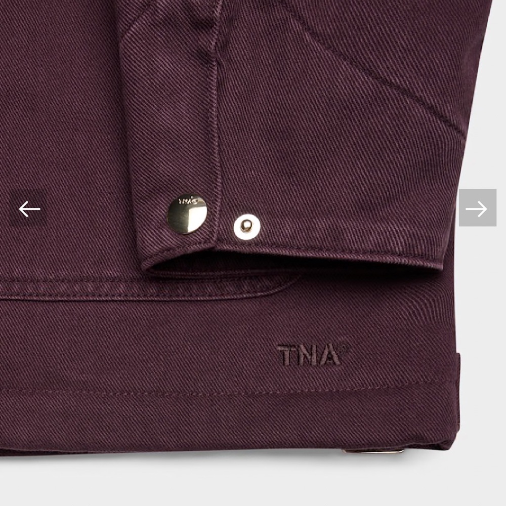 Aritzia Burgundy Utility Jacket with Black Collar Barnett - Picture 14 of 15